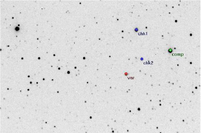 Mapka - AQ Cas, JD 2453674.39410