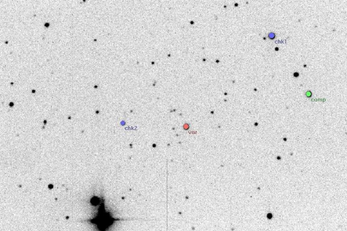 Mapka - RZ Dra, JD 2454096.56780