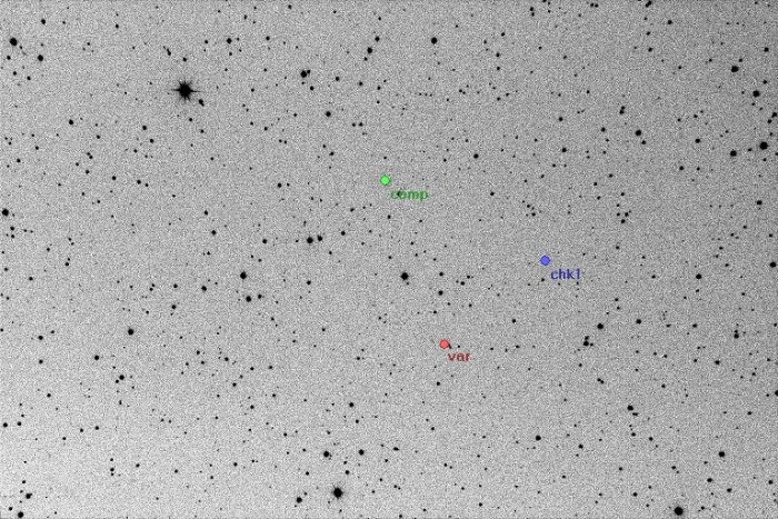 Mapka - V0725 And, JD 2456199.24617