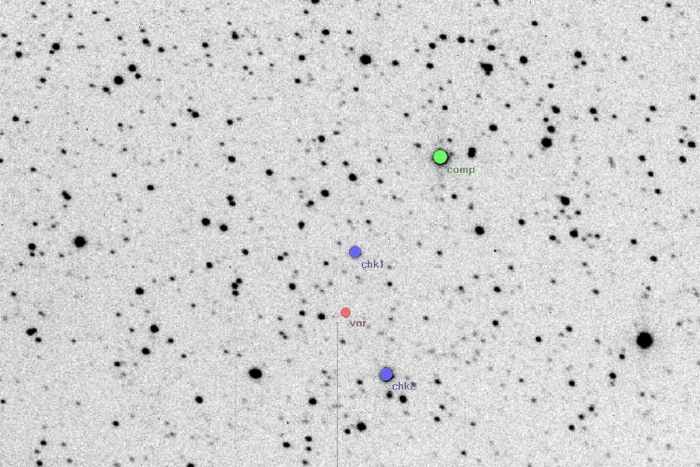 Mapka - V0344 Lac, JD 2454019.42120