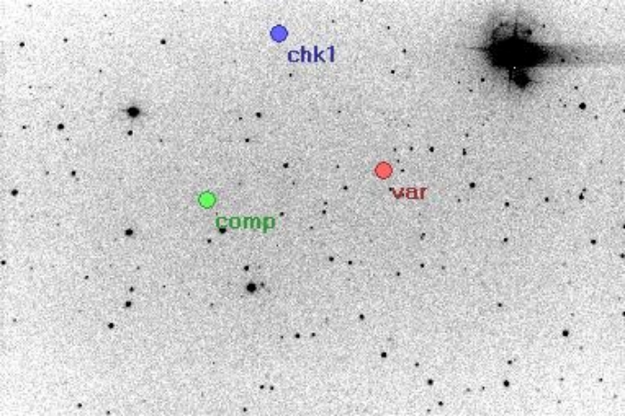 Mapka - RZ Dra, JD 2456390.54787