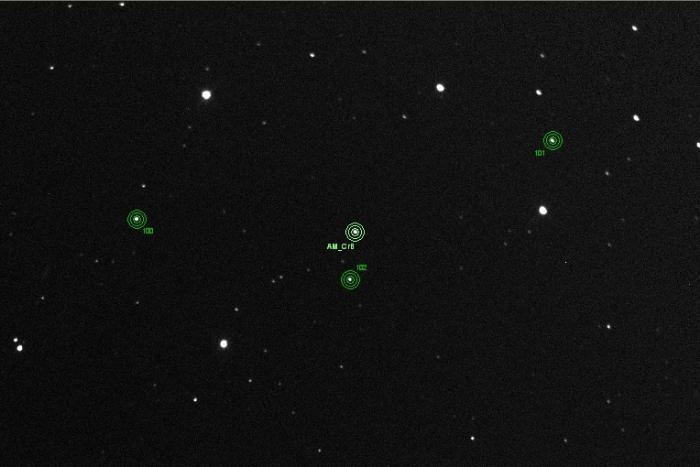 Mapka - AM CrB, JD 2456403.35479