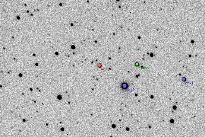 Mapka - AV CMi, JD 2454508.31659