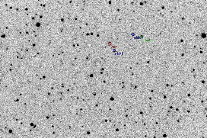 Mapka - V2240 Cyg, JD 2456464.37288