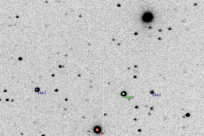 Mapka - V0821 Cas, JD 2456507.44747