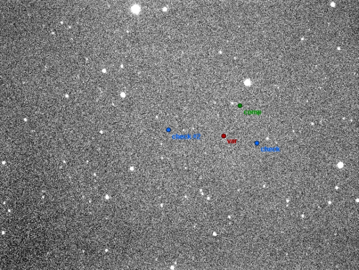 Mapka - RZ Tau, JD 2456630.30791