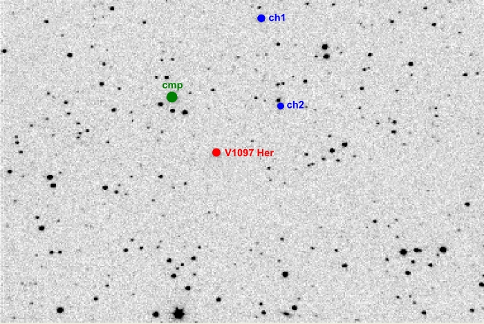 Mapka - V1097 Her, JD 2456777.42445