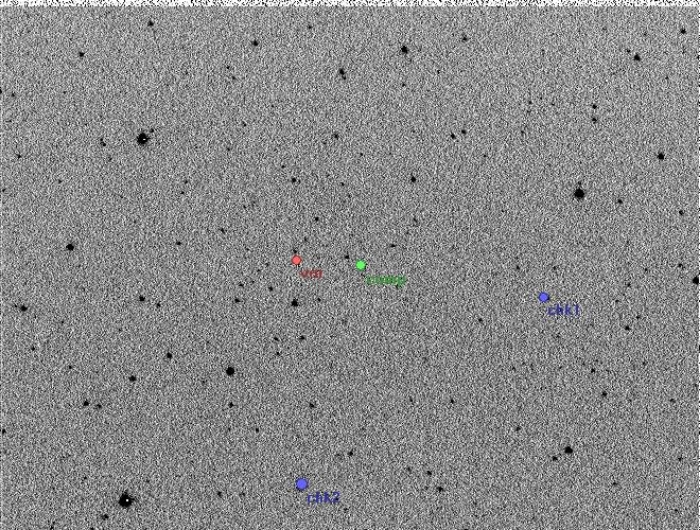 Mapka - BE Dra, JD 2454627.35520