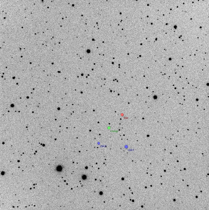 Mapka - V0606 Dra, JD 2456813.38445
