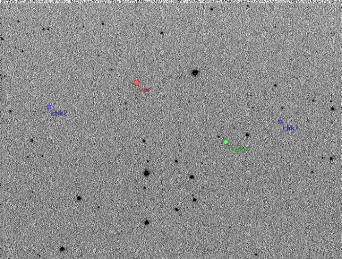 Mapka - V0878 Her, JD 2454628.36115