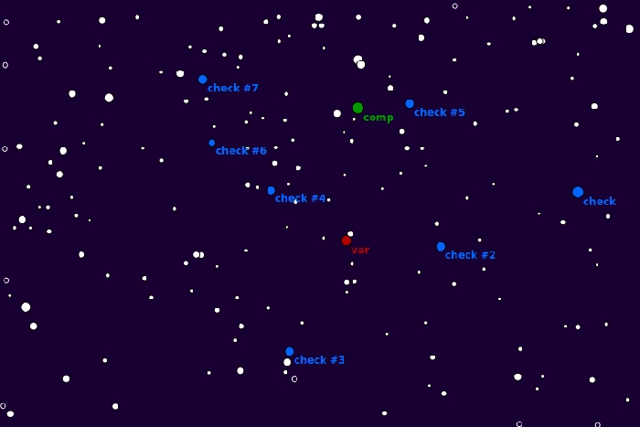 Mapka - CW Cas, JD 2456929.26259