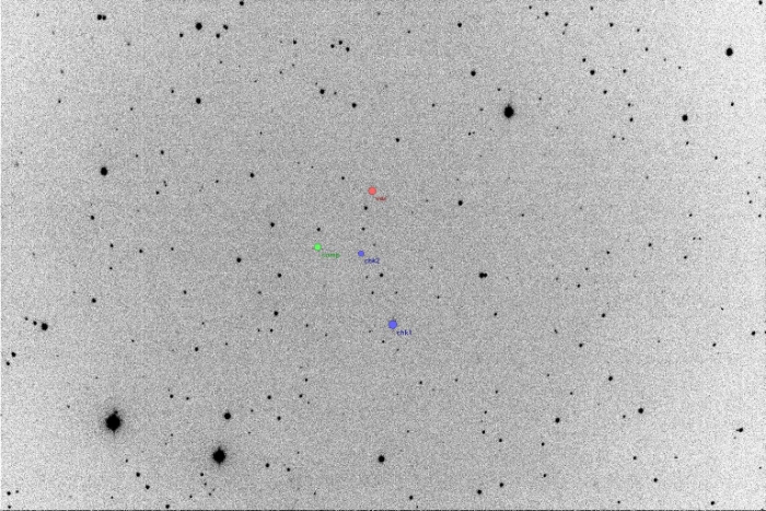 Mapka - V0606 Dra, JD 2456944.23711