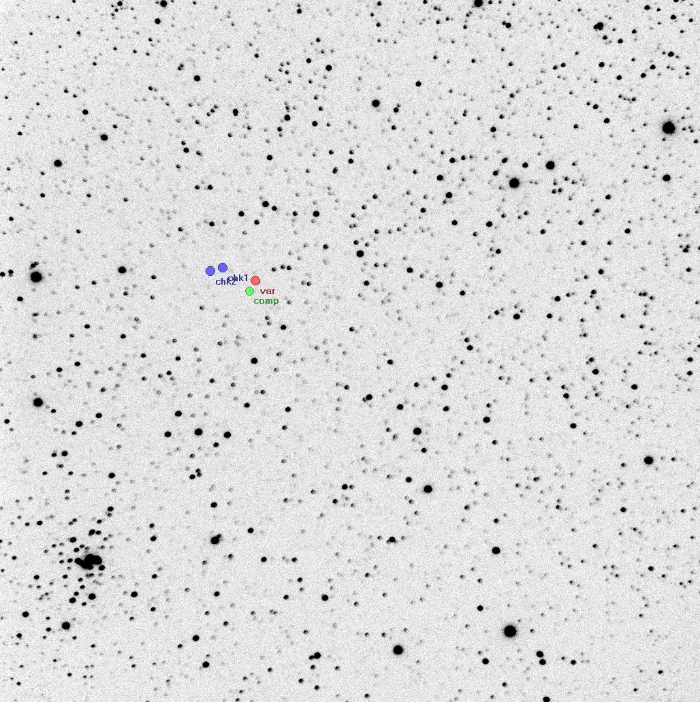 Mapka - V2240 Cyg, JD 2456957.26405