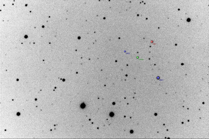 Mapka - V0606 Dra, JD 2457036.19341