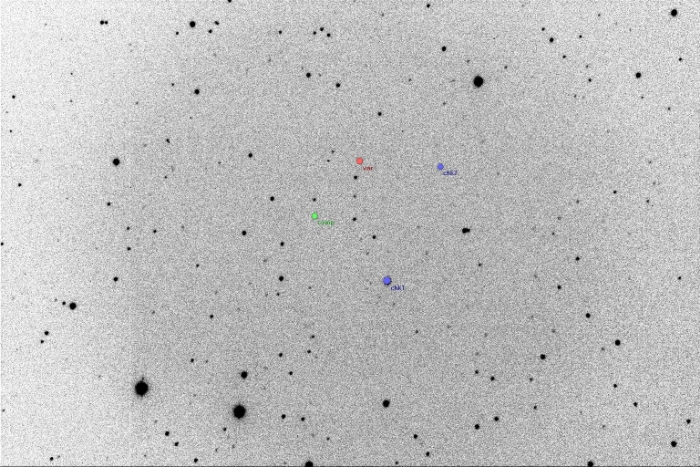 Mapka - V0606 Dra, JD 2457057.23655