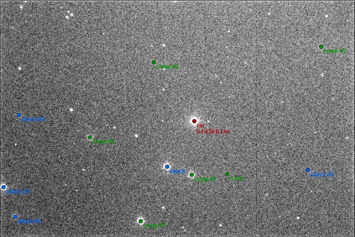 Mapka - GJ 436, JD 2457080.51963