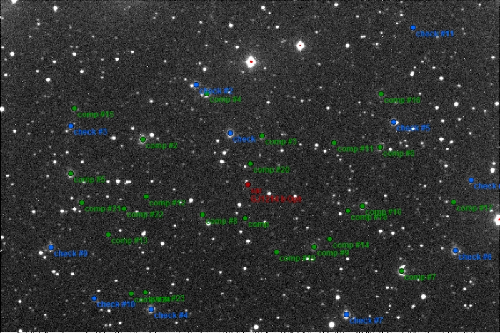 Mapka - GJ 1214, JD 2457101.58256