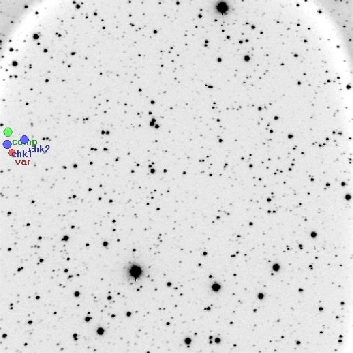Mapka - V0661 Lac, JD 2454705.30082
