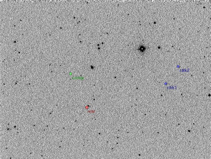 Mapka - SZ Her, JD 2454706.30160