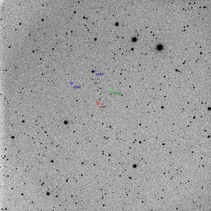 Mapka - V0606 Dra, JD 2457140.36557