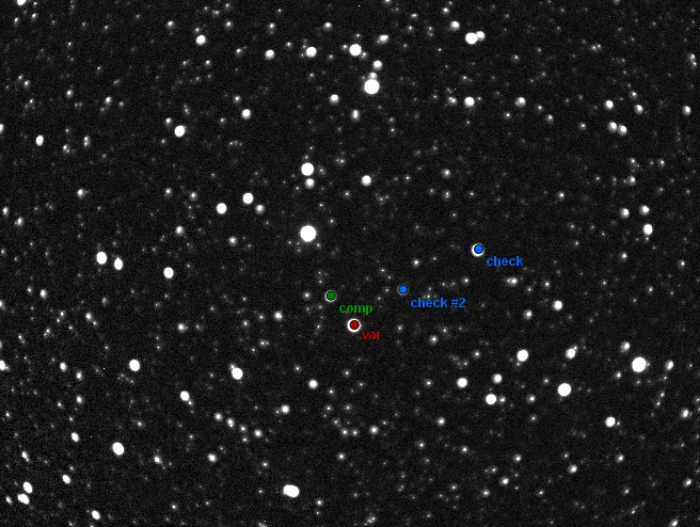 Mapka - V0821 Cas, JD 2457278.33452