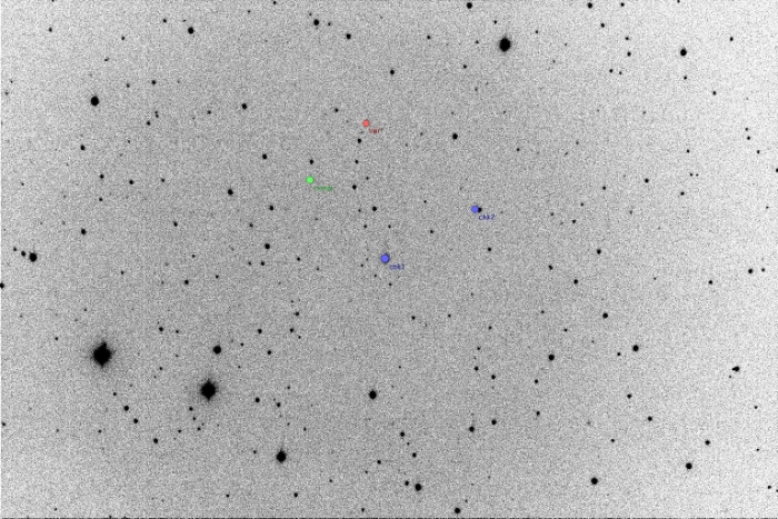 Mapka - V0606 Dra, JD 2457329.19057