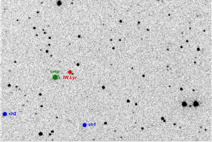 Mapka - IW Lyr, JD 2455029.33365