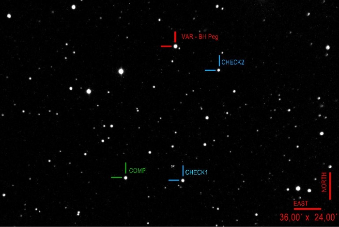 Mapka - BH Peg, JD 2457360.19932