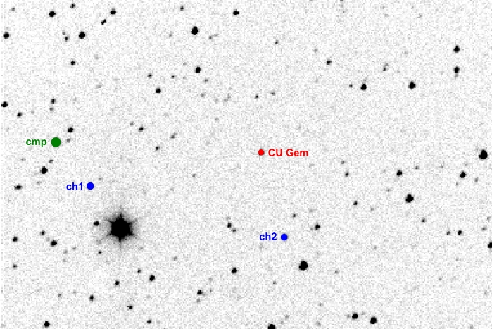 Mapka - CU Gem, JD 2454524.36266