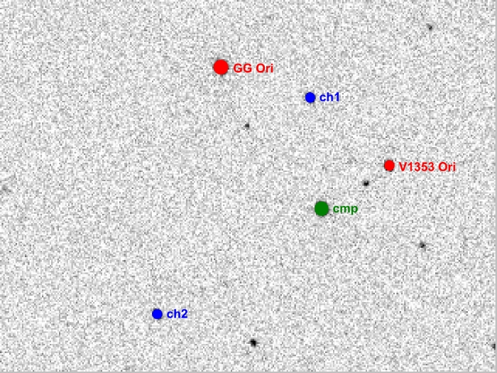 Mapka - V1353 Ori, JD 2452344.30150