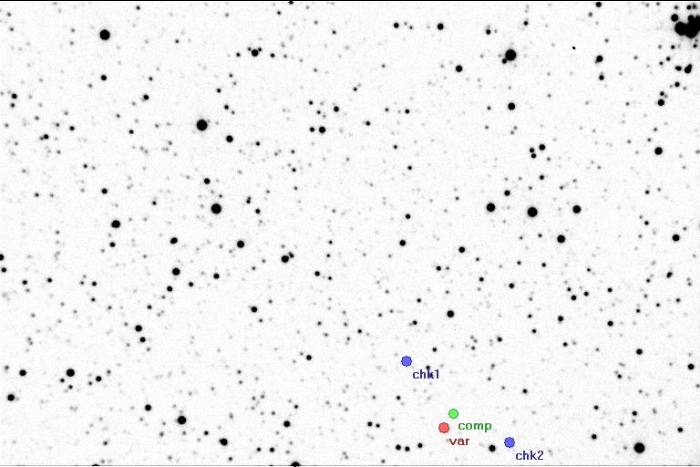 Mapka - V2240 Cyg, JD 2457633.27677