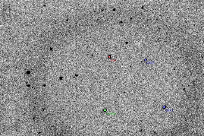 Mapka - V0389 Cas, JD 2454857.25029