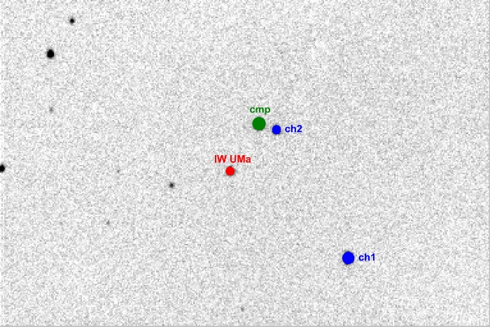 Mapka - IW UMa, JD 2454843.34703