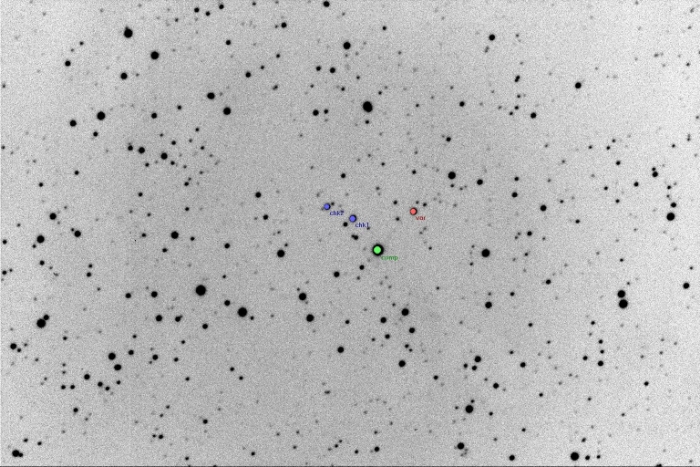 Mapka - AV CMi, JD 2457739.40172