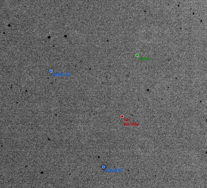 Mapka - HN UMa, JD 2457825.31128