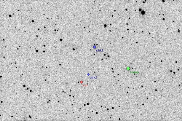 Mapka - V0574 Lyr, JD 2457974.38124