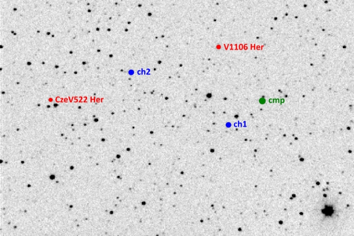 Mapka - V1106 Her, JD 2457989.29066