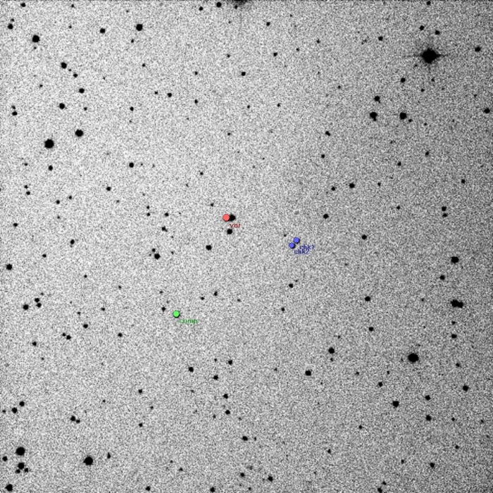 Mapka - GU Leo, JD 2454941.30435