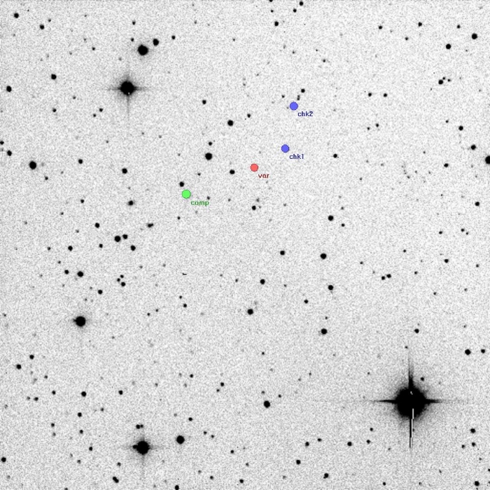 Mapka - EQ UMa, JD 2454943.30140