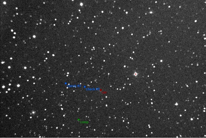 Mapka - V0407 Peg, JD 2458080.25130