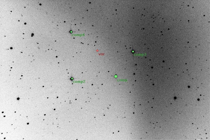 Mapka - AM CrB, JD 2454950.39148