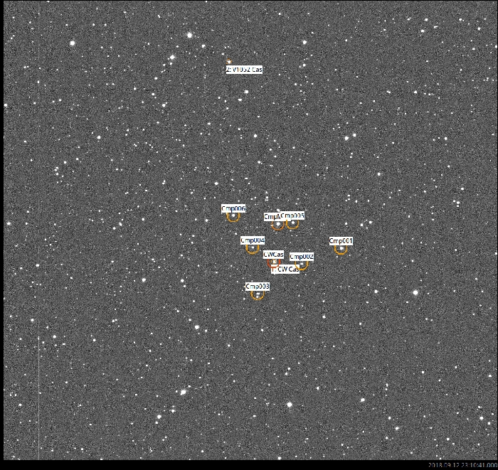 Mapka - CW Cas, JD 2458374.29295