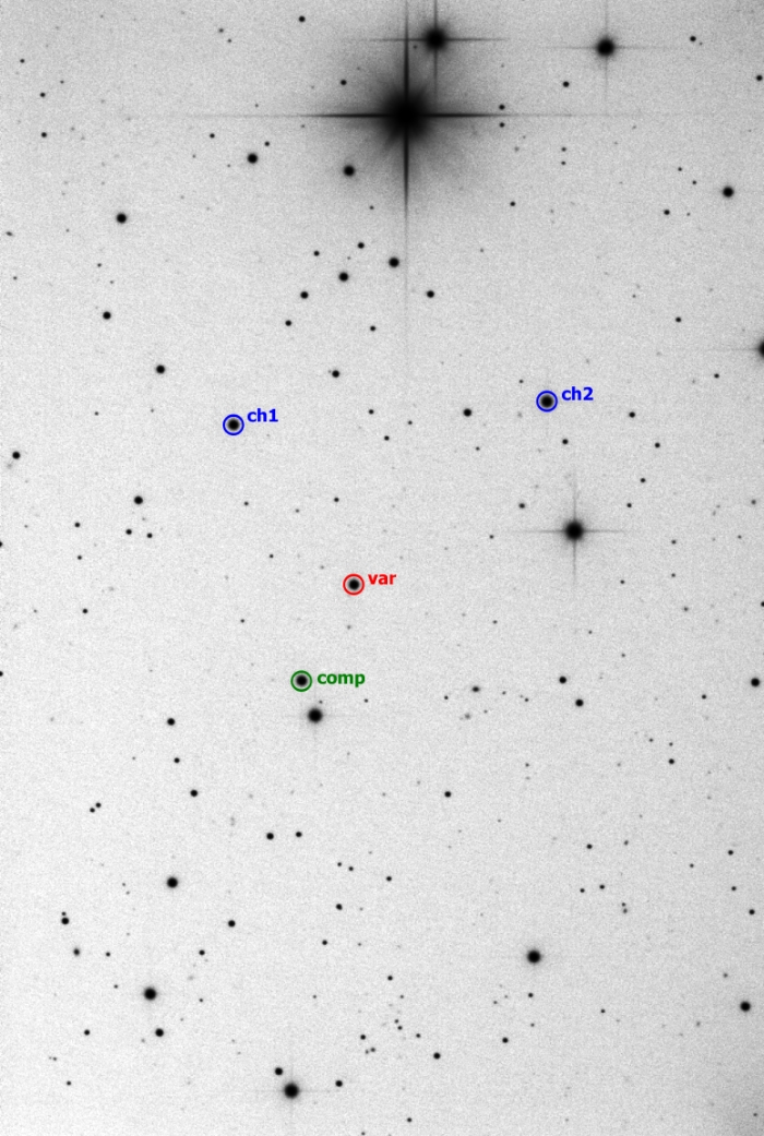 Mapka - PZ UMa, JD 2458531.25123