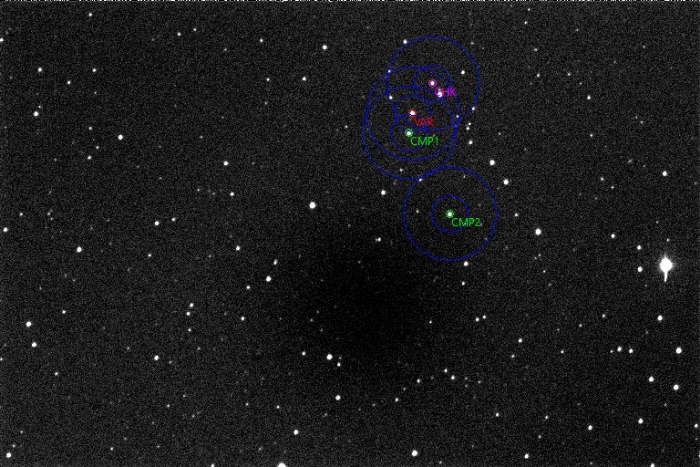 Mapka - V0388 Dra, JD 2458533.41947