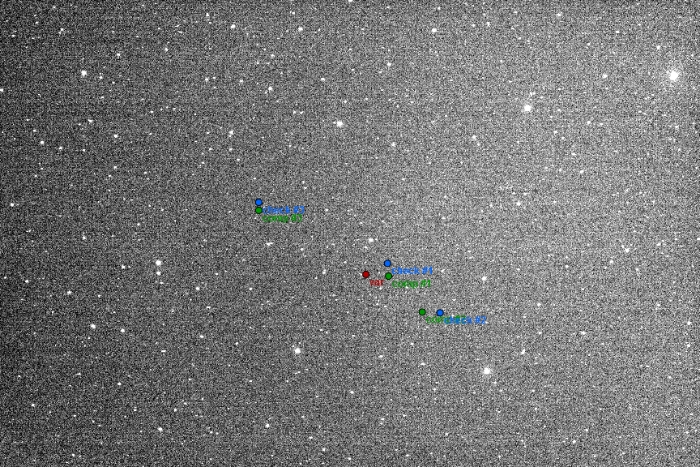 Mapka - BE Dra, JD 2458173.54296
