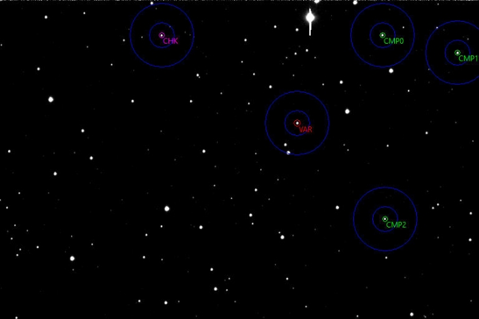 Mapka - PZ UMa, JD 2458539.53987