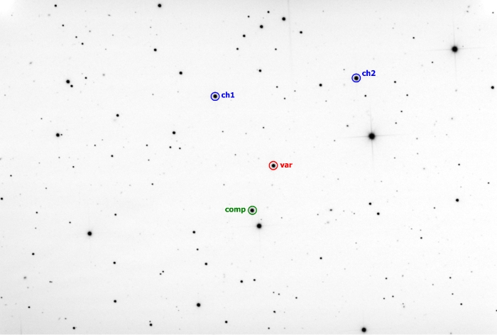 Mapka - PZ UMa, JD 2458572.31767