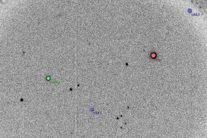 Mapka - V0407 Peg, JD 2455076.34998