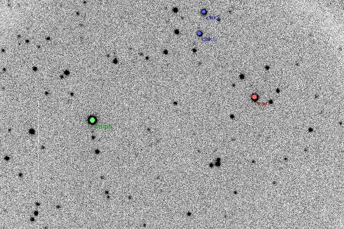Mapka - V0381 Cas, JD 2455156.27503