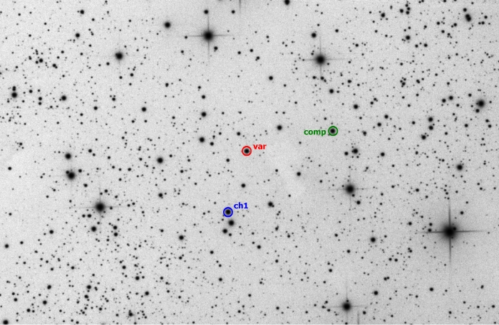 Mapka - V1107 Cas, JD 2460215.26187